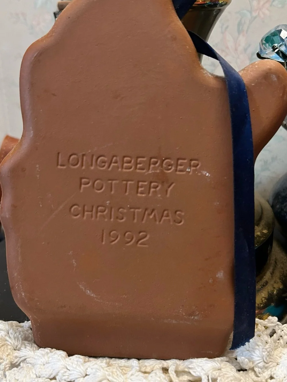 Longaberger Brown Santa Claus Molded Figure